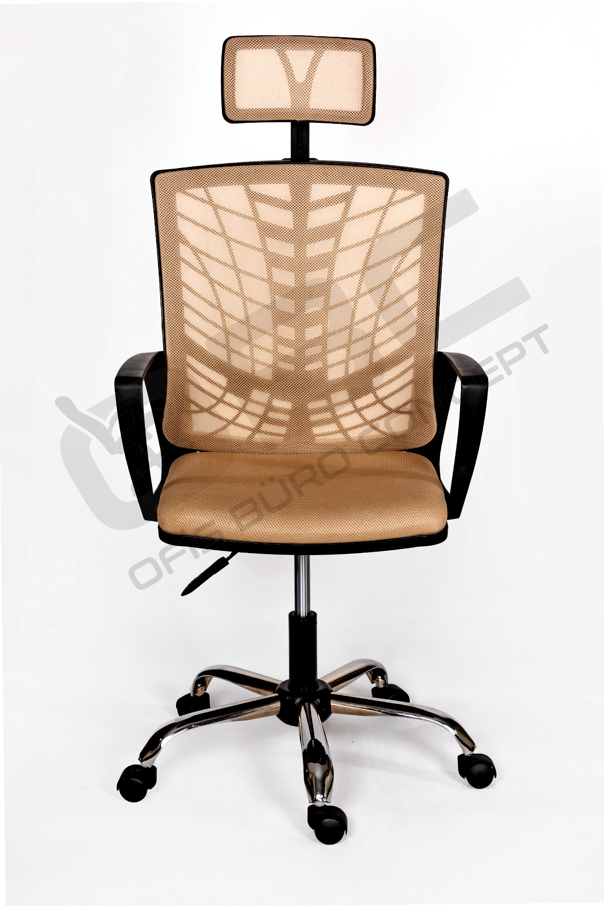 Devsit%20Defne%20Fileli%20Ofis%20Koltuğu%20Krom%20Cappucino%20(Sütlü%20Kahve)